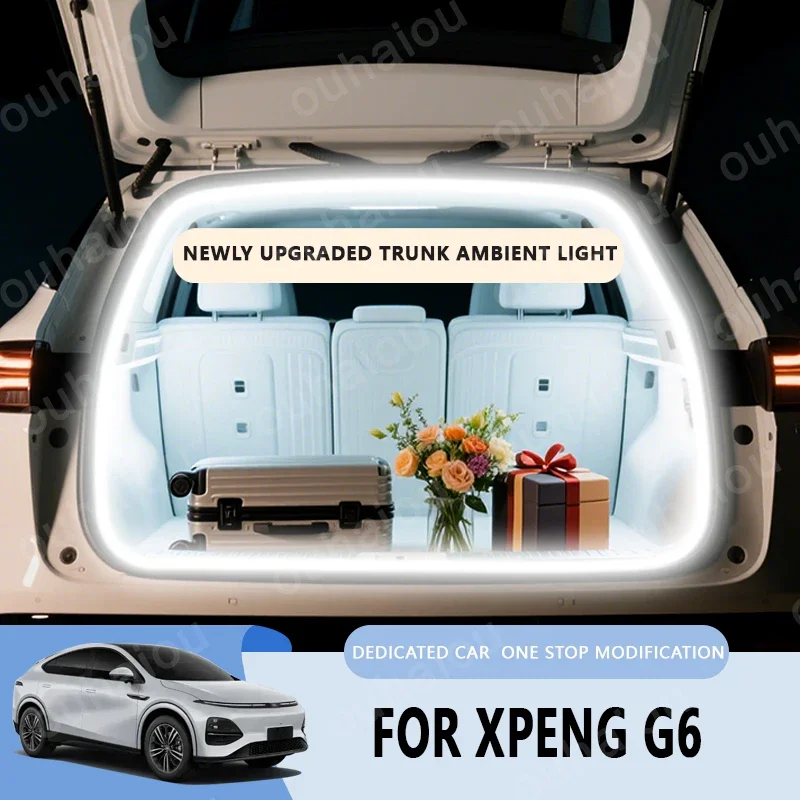 

For XPeng G6 Mona M03 P7 G7 X9 trunk light modification light Atmosphere lights White warm white Rear Trunk LED Light Bar