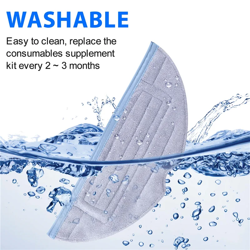 AF90-10 Pack Mop Cloth For Roborock S7 S7+ T7 T7 Plus G10 G10S Pro Vacuum Mop Pads Rag Replacement