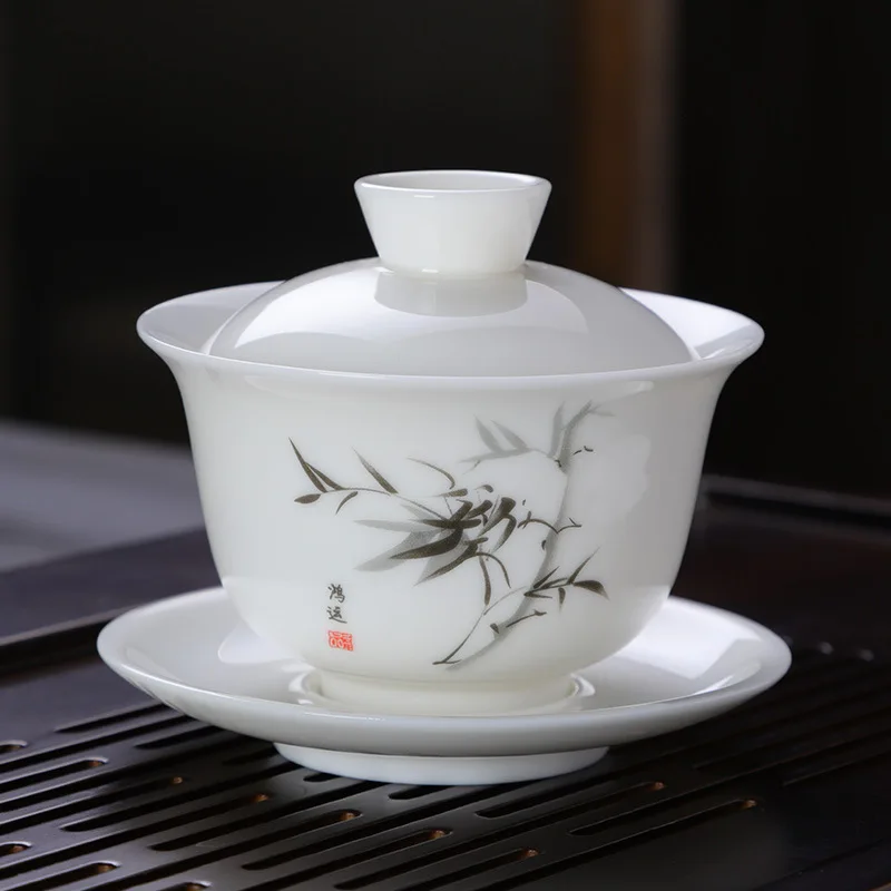 Medium-sized Three-Talent Lid Bowl for Brewing Tea, High-End Household Kung Fu Tea Set, Tea House Tea Brewing Tool170 ml