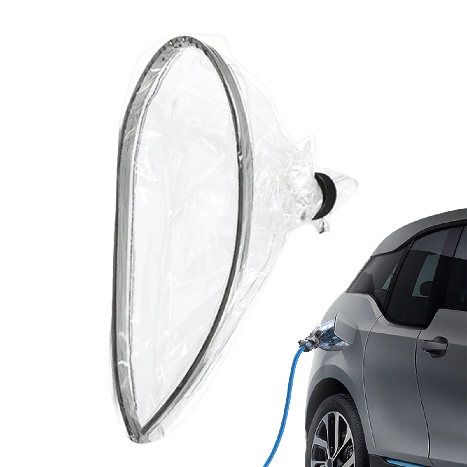 

Charger Port Rain Cover for Car Waterproof Clear Cover for EV Charging Port Magnetic Suction Weatherproof Electric Vehicle Plug
