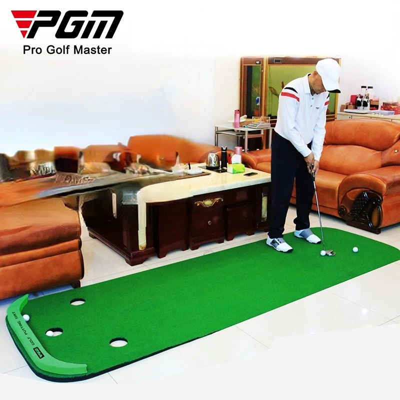 PGM Indoor Golf Putting Green Home Portable Golf Putter Trainer Mini Practice Mat Green Exercises Blanket Golfing Training Aids