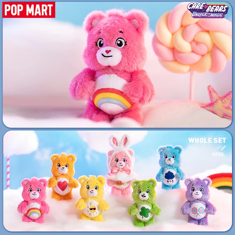 POP MART Chăm Sóc Gấu Sries-Sang Trọng Mặt Dây Chuyền Mù Hộp 1PC/6 Máy Tính Hành Động Đồ Chơi Bí Ẩn Hộp