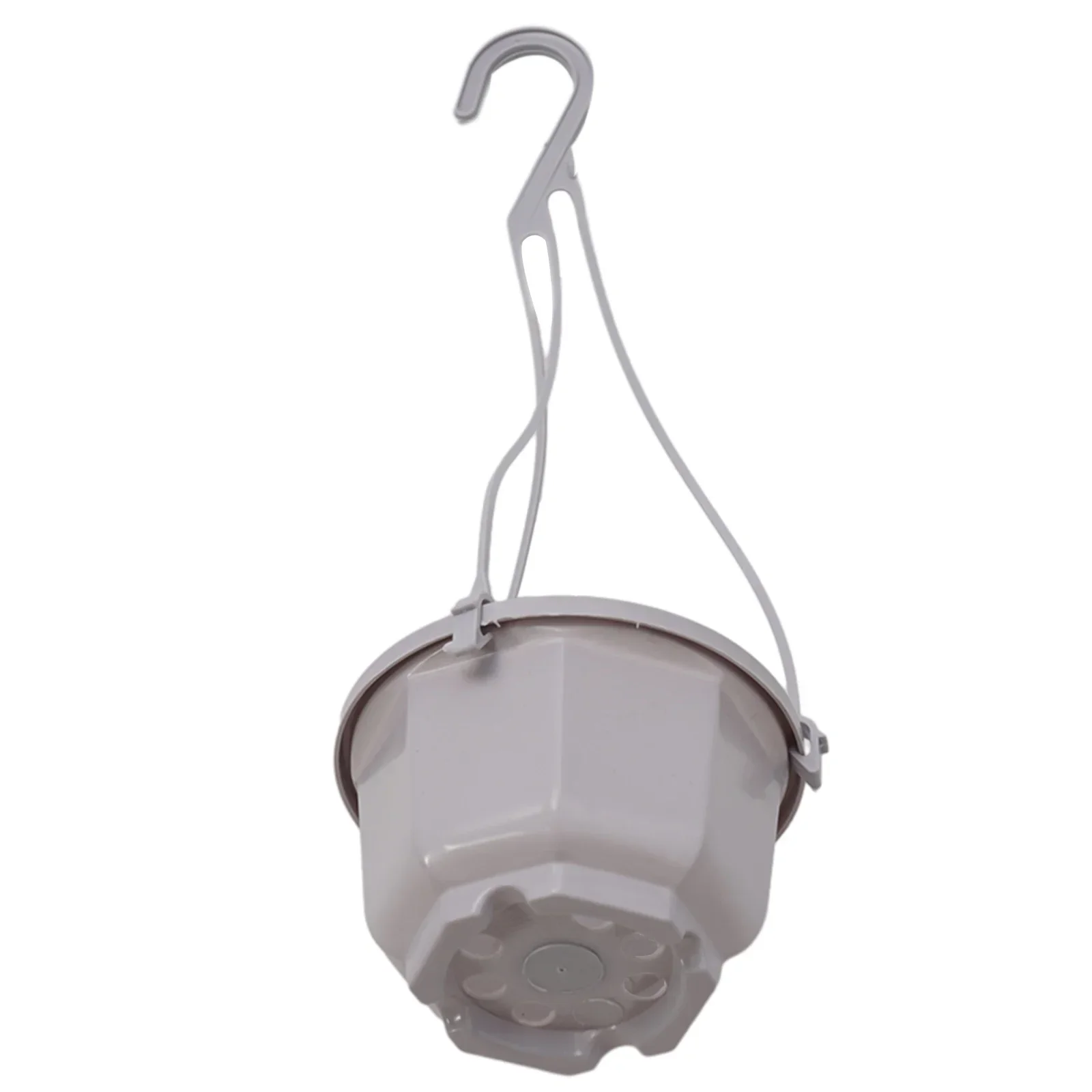 أصيص زهور بلاستيكي معلق ، سلة نباتات مع خطاف قابل للإزالة ، جيد التهوية ومتين ، رائع للشرفة ، الشرفات ، الأبيض #1