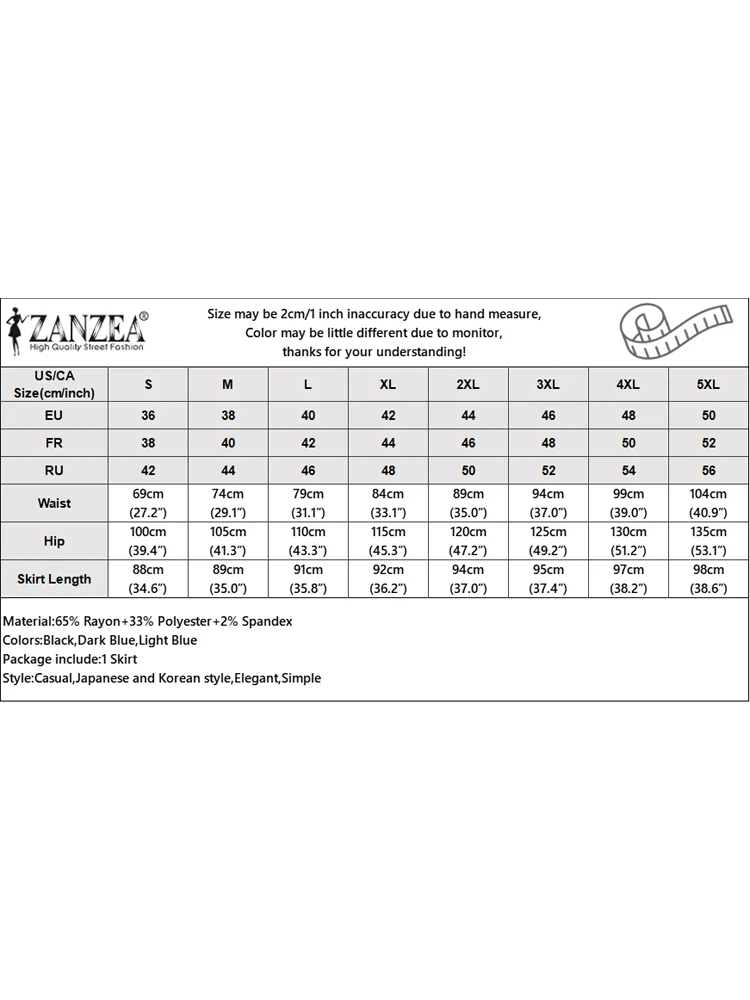 ZANZEA Casual Summer Skirts Women Pockets Denim Overskirts 2025 Mid-Calf Women's Clothing Bottoms Oversized S-3XL