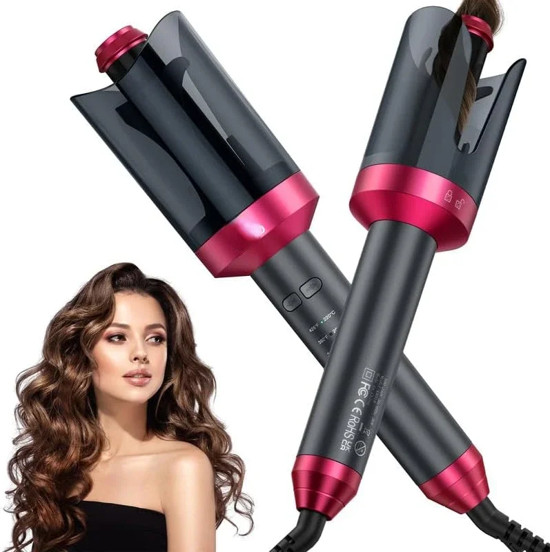 

Automatic Ionic Ceramic Curling Wand Hair Curler with 1 Inch Barre, 4 Adjustable Heating Temperatures, Auto Shut-Off Feature inc