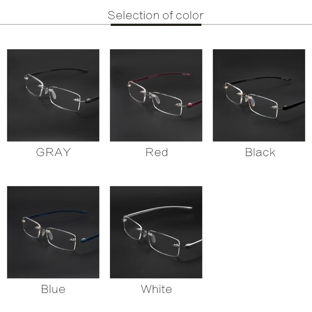 Reader Reading Glasses Men Prescription Glasses Women Eye Glasses Frameless PC