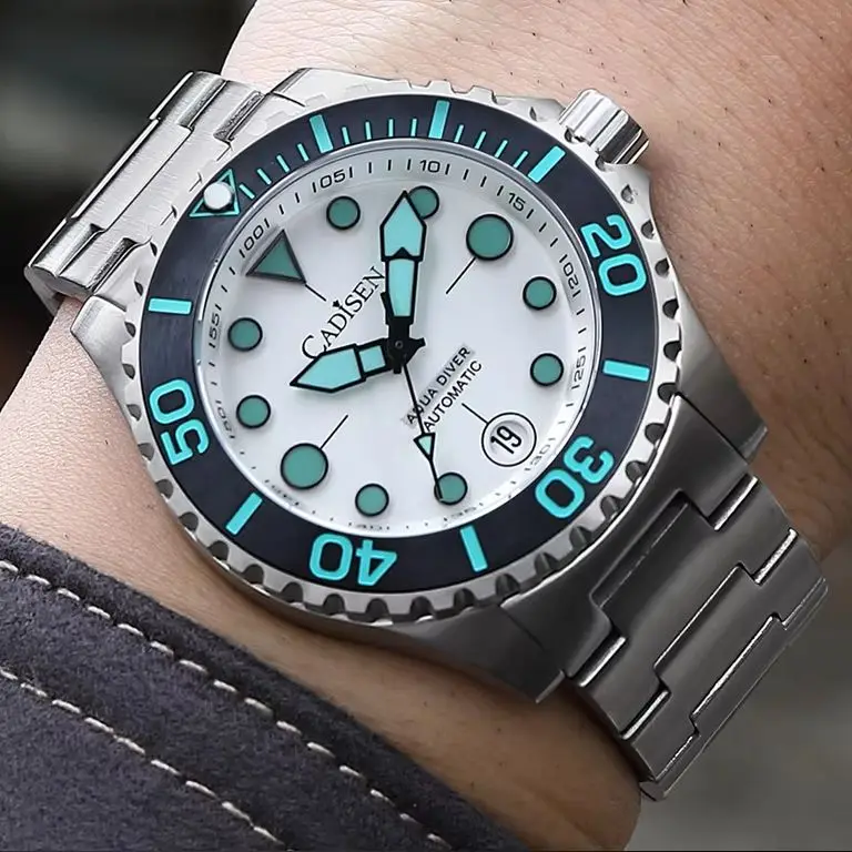 CADISEN AQUA DIVER New Brand Luxury Men Watches Automatic Watch Japan Miyota 8215 100M Waterproof Luminous Mechanical Wristwatch