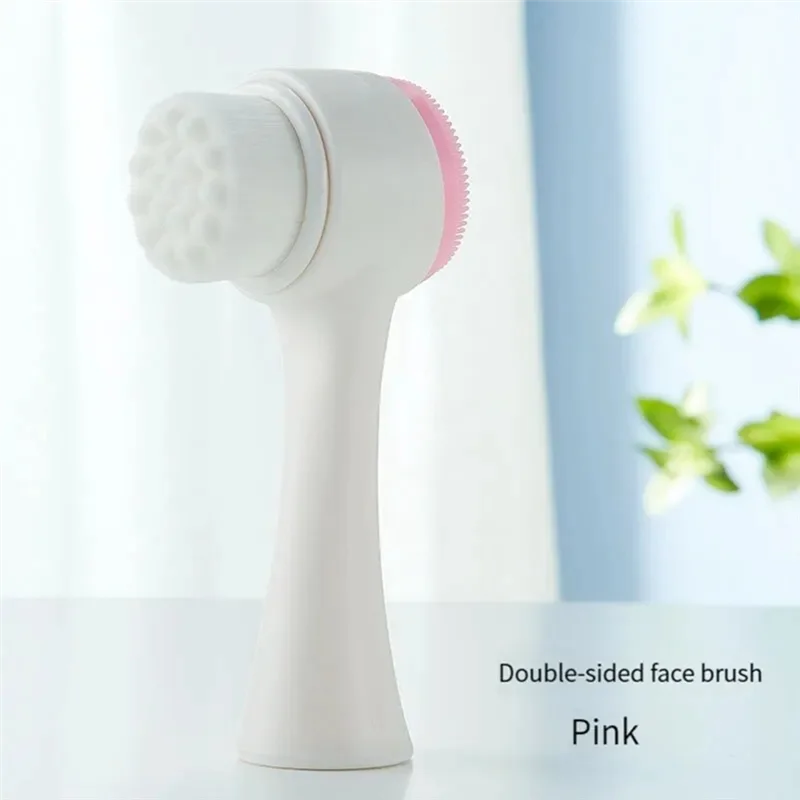 

AA20-3D Double-Sided Facial Cleanser, Manual Massage Facial Brush, Soft Bristle Double-Sided Facial Cleanser