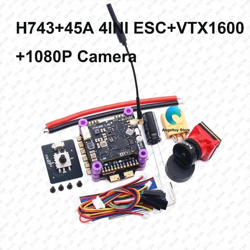 

Полетный контроллер H743 45A/60A 4INI ESC VTX1600 с камерой 1080P для Ardupilot/APM/NAV/Betaflight, для радиоуправляемых FPV дронов