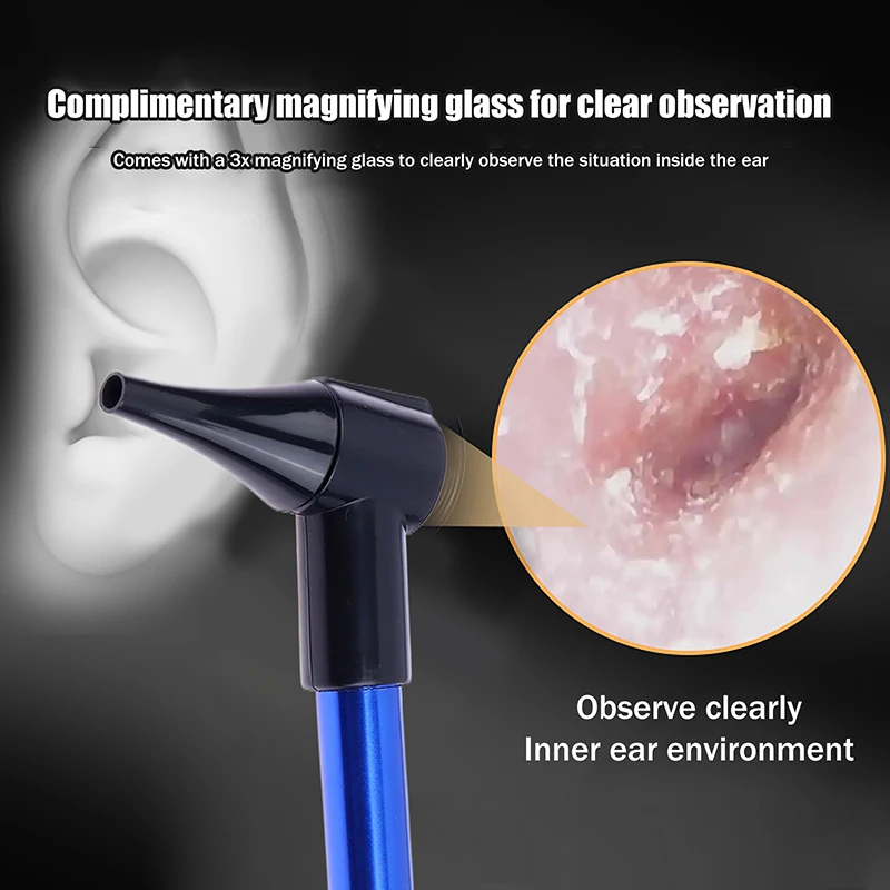 مجموعة منظار الأذن التشخيصي الصغير عدسة نظارات مصباح ليد مصباح يدوي أداة تشخيصية ممرضة طالب الأطباء أداة العناية بالأذن #3