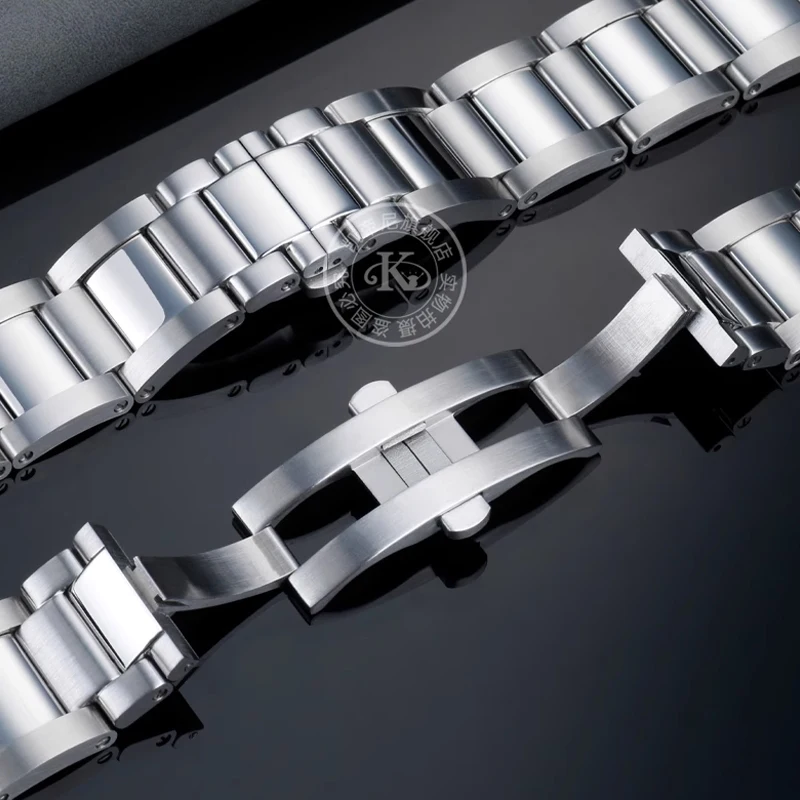 حزام فولاذي دقيق عالي الجودة لسلسلة BLANCPAIN 50 5015 من الفولاذ المقاوم للصدأ منحني ملحقات ساعة فولاذية دقيقة 23 مللي متر #5