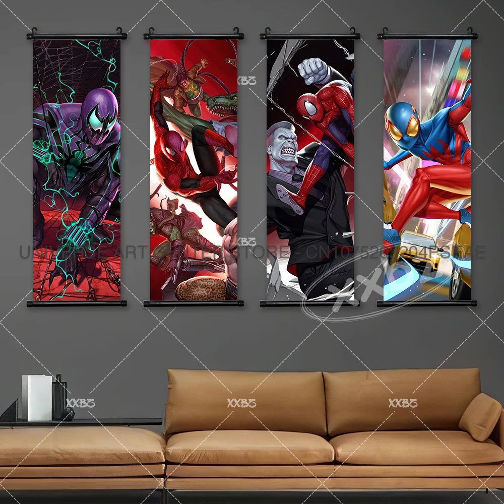 Spider Man Poster S.H.I.E.L.D.Home Decoration Venom Wall Artwork Marvel Avengers Scroll Picture Peter Deadpool Hanging Painting