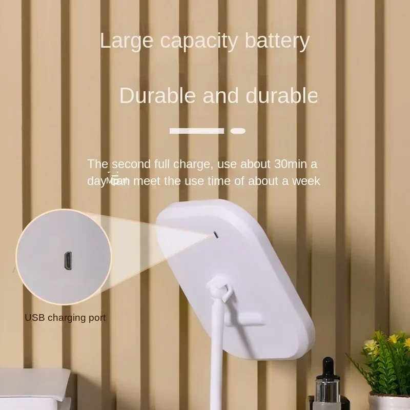 مرآة مكياج المشاهير على الإنترنت LED للمنزل الجديد مع ضوء، مرآة مكياج محمولة لسطح المكتب في سكن الطلاب #5