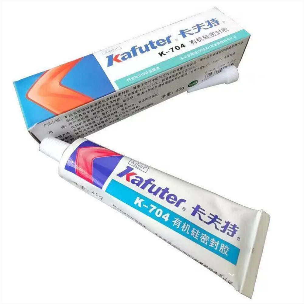 Kafuter Silicone Industrial Adhesive 45g K-704 705 704B RTV Silicone Rubber black White Transparent Glue