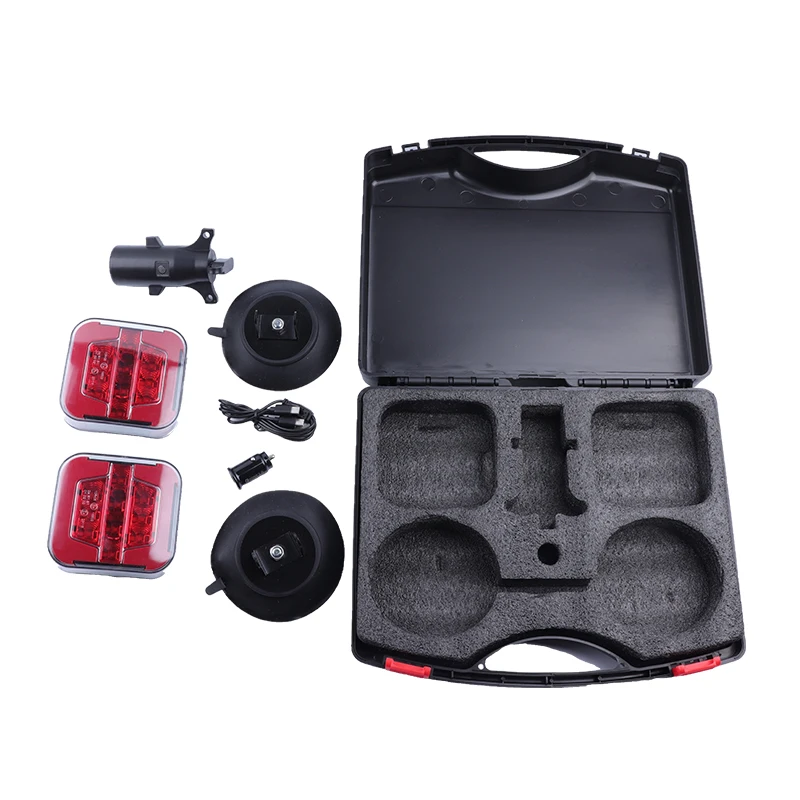 Wireless Magnetic Trailer Lights Rechargeable LED TailLight Kit For Trailer IP65 Waterproof Brake Turn Signals
