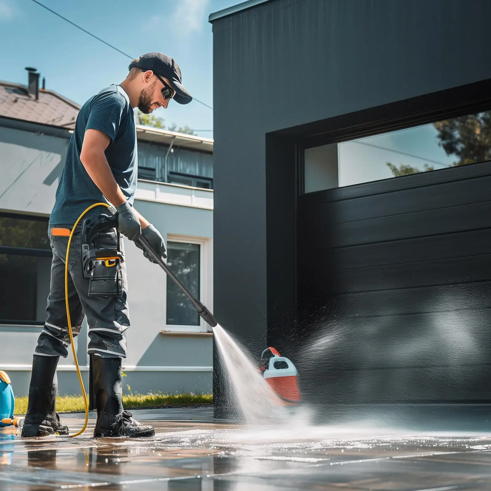 Power Washer For Garden Hose With Non-Slip Handle Heavy Duty Long Rod Power Hose Nozzle High Pressure For Car Washing Window