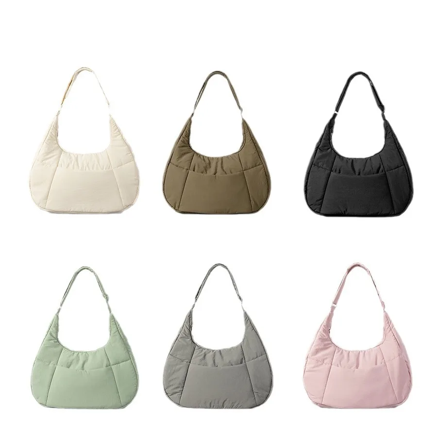 Borsa ascellare imbottita in Nylon Casual Designer borse a tracolla da donna semplici borsa a tracolla a mezza luna borse morbide 2023