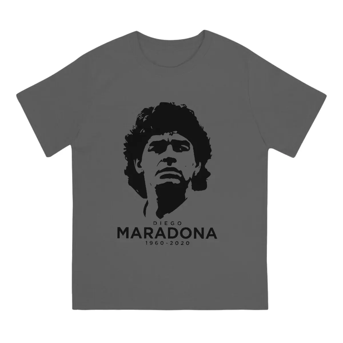 Men Black T Shirts Diego Maradona 100% Cotton Clothing Funny Short Sleeve Crew Neck Tee Shirt Summer T-Shirts