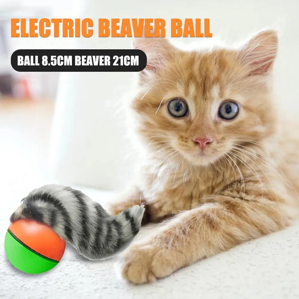 Bola elétrica do rolamento do grânulo Weasel para o animal de estimação, cão e gato, brinquedos de caça interativos, Random Traning