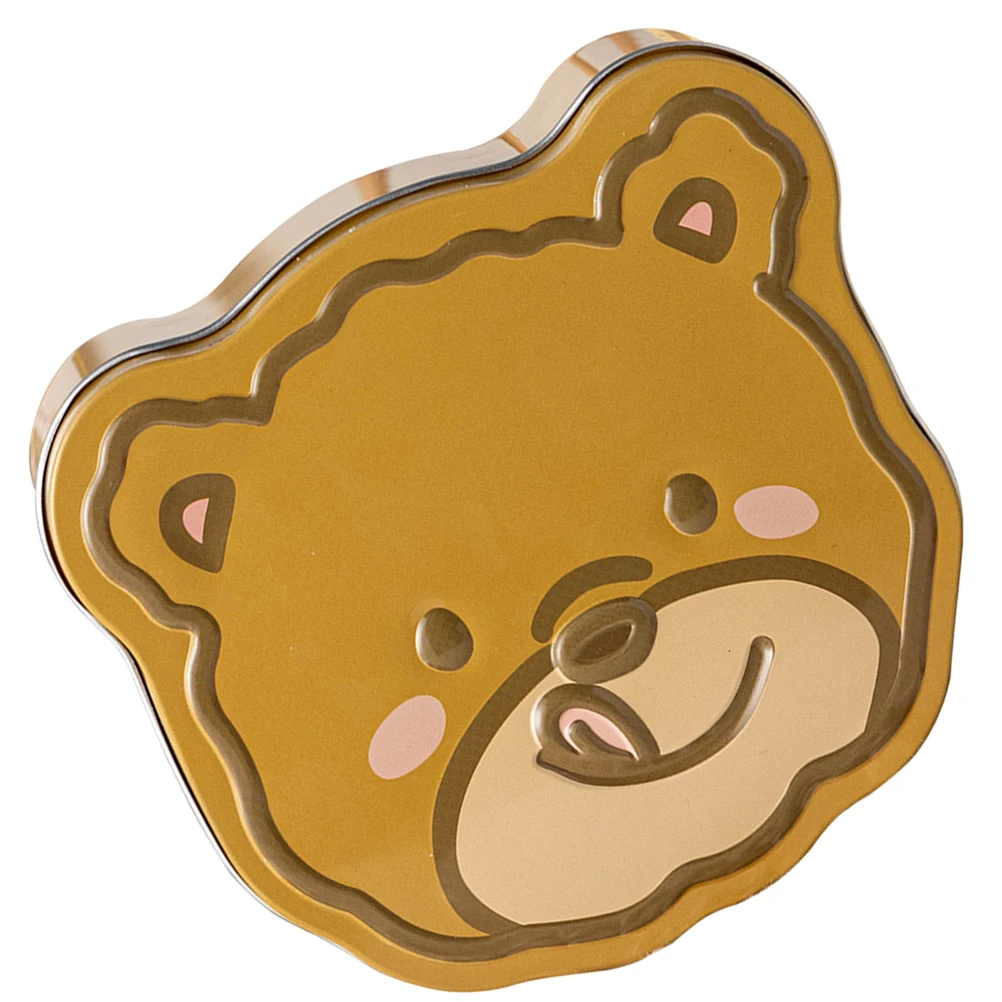 

Cute Bear Candy Box Cookie Container Lid Boxes Storage Mini Tins Jars Decorative Gift Packaging Sweets Candies Cookies Jar Tin