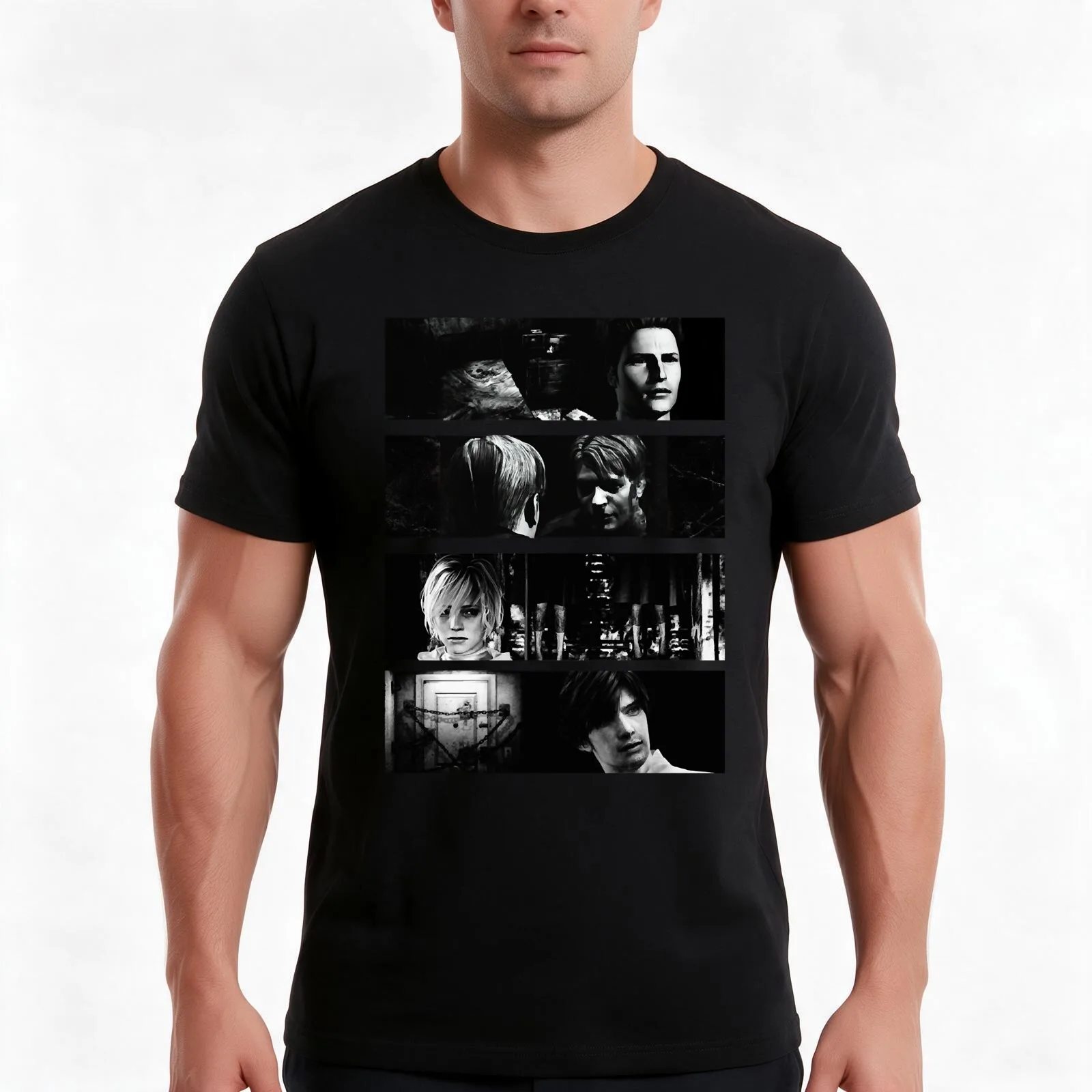 Call Of Silent Project Zero Hill Logo Graphic T-Shirt, Summer Casual Cotton Tee, Oversized Streetwear Tops, Unisex Men Women
