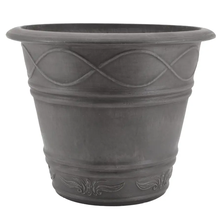

Collection Western Weave Planter Pot for Indoor and Outdoor Plants and Gardens, 14.5inch, Dark Charcoal