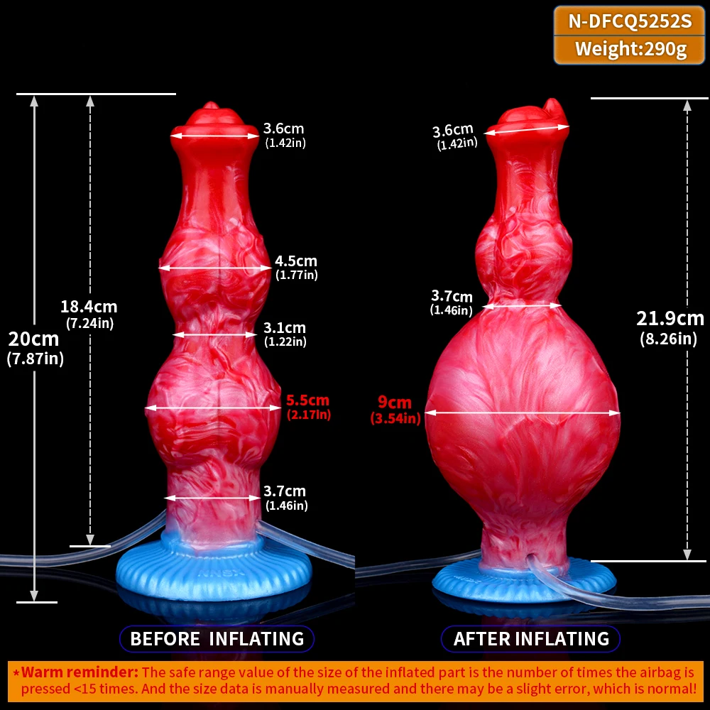 SXXY Large Ejaculation Dildo with Two Knot Inflatable Anal Plug  Squirting Penis Vaginal Masturbation Adult Sex Toys Unisex - view 2