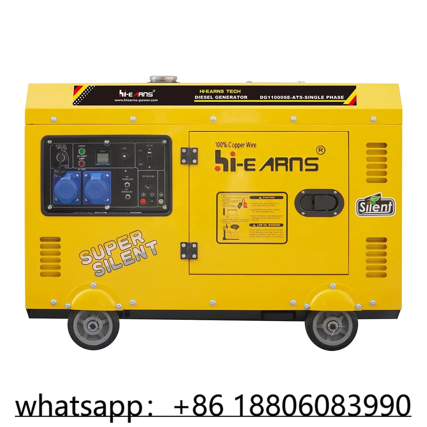 

Hi-earns hot selling DG11000SE single cylinder air cooled generator with ATS