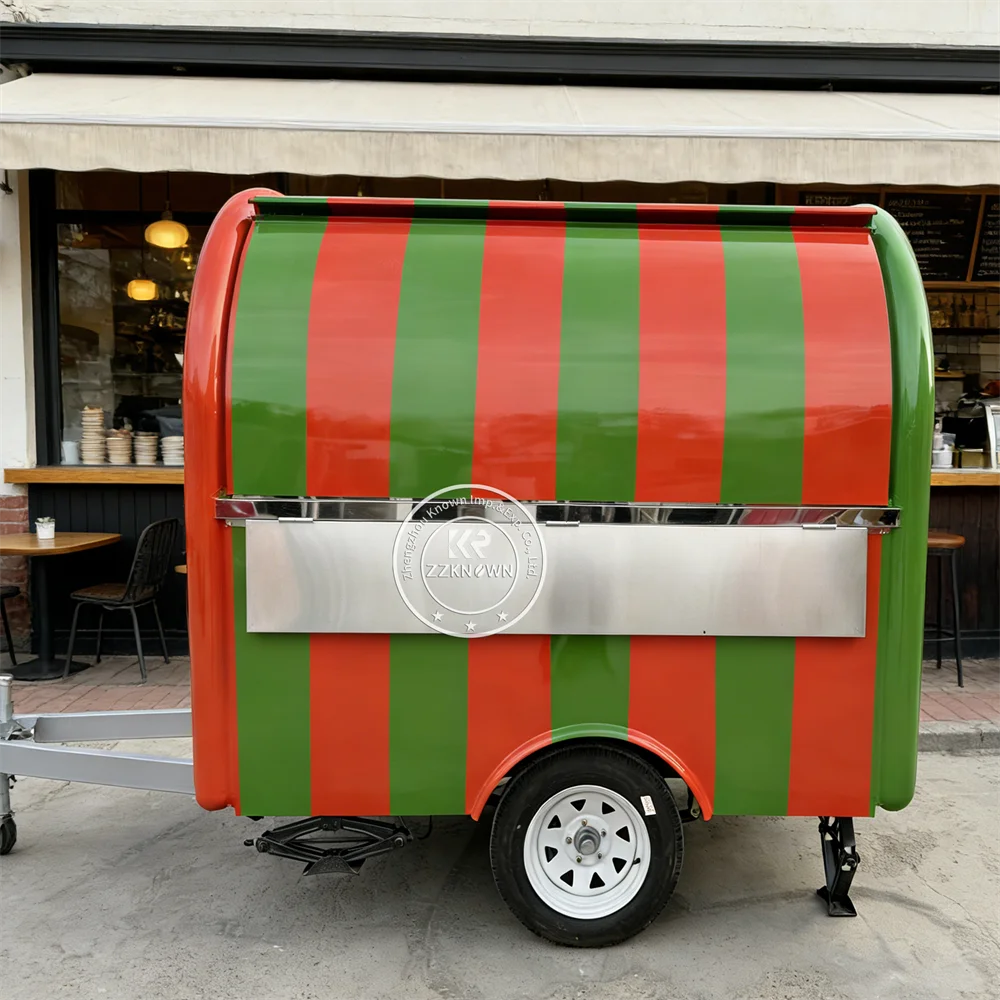 

Street Mobile BBQ Food Trailer Portable Ice Cream Cart Street Pizza Hot Dog Truck Street Concession Food Truck For Sale