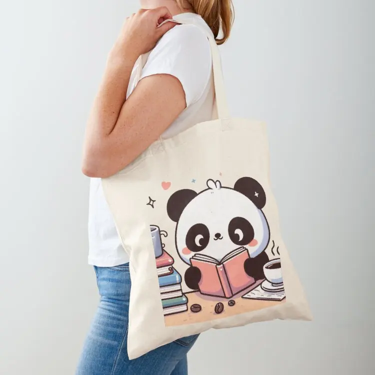 

Cute panda reading book Tote Bag Shopper handbag great bag sacs de shopping Women's shopper bag