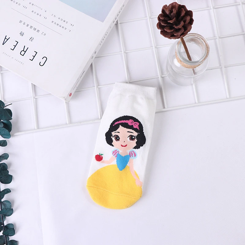 MINISO Snow White Cinderella The Little Mermaid Jasmine Aurora Socks Cosplay Adult Unisex Sock Costume Props Christmas Gift