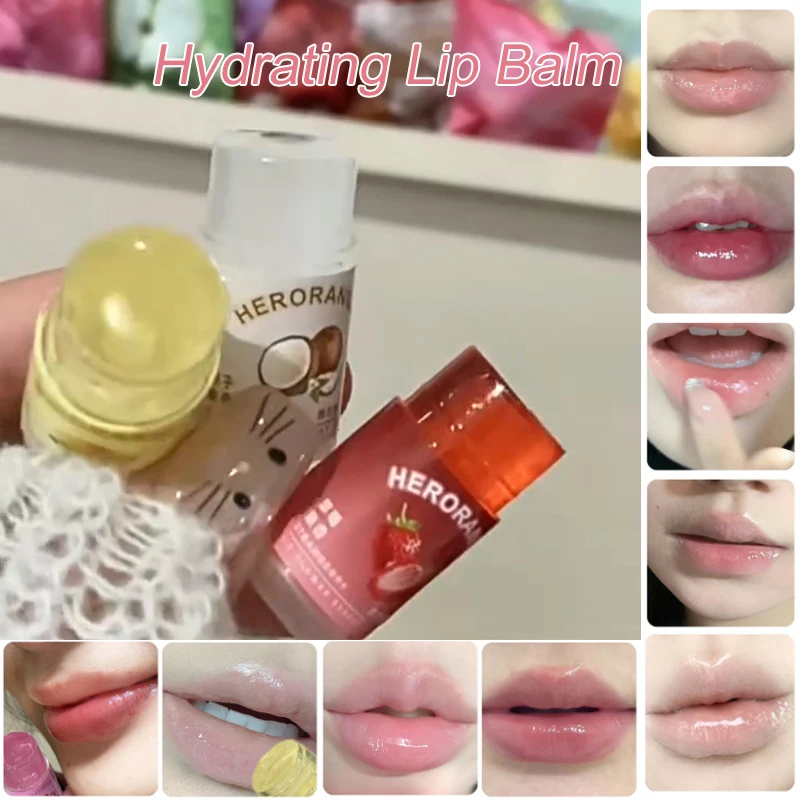 بلسم شفاه فواكه شفاف مرطب صغير للعناية بالشفاه بلسم العناية اليومية مرطب أحمر شفاه ملون يتلاشى الخطوط الدقيقة ملمع شفاه جيلي #2