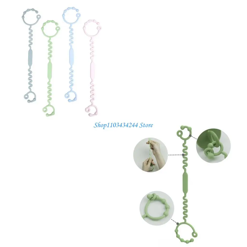 Upgrades Silicone Baby Toy Leashes Stretchable & Safe Toy Security Straps Secure Straps Pacifiers On Strollers & Chairs