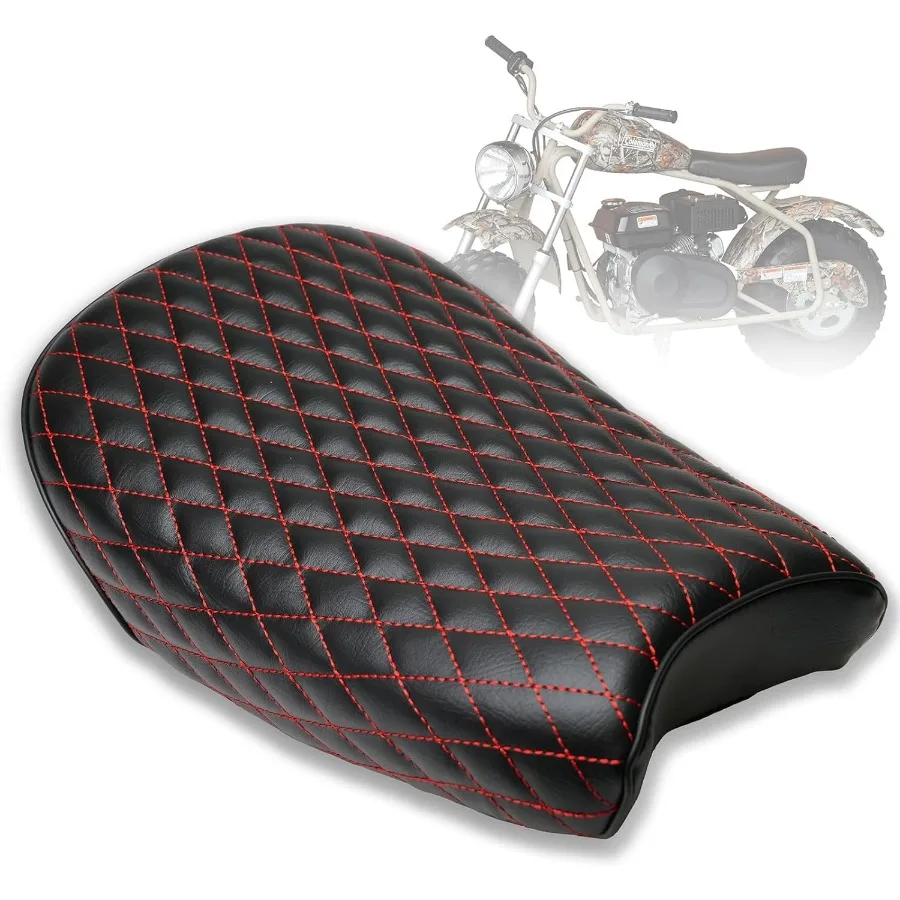 Red Diamond Stitch Retro Upgraded 15'' Seat for Coleman ct200uex Mini bike 196cc Hisun ct200uex 200cc Trail bike Cushion Replac