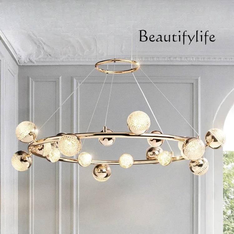 Creative chandelier postmodern French living room dining room Nordic light luxury high-end designer