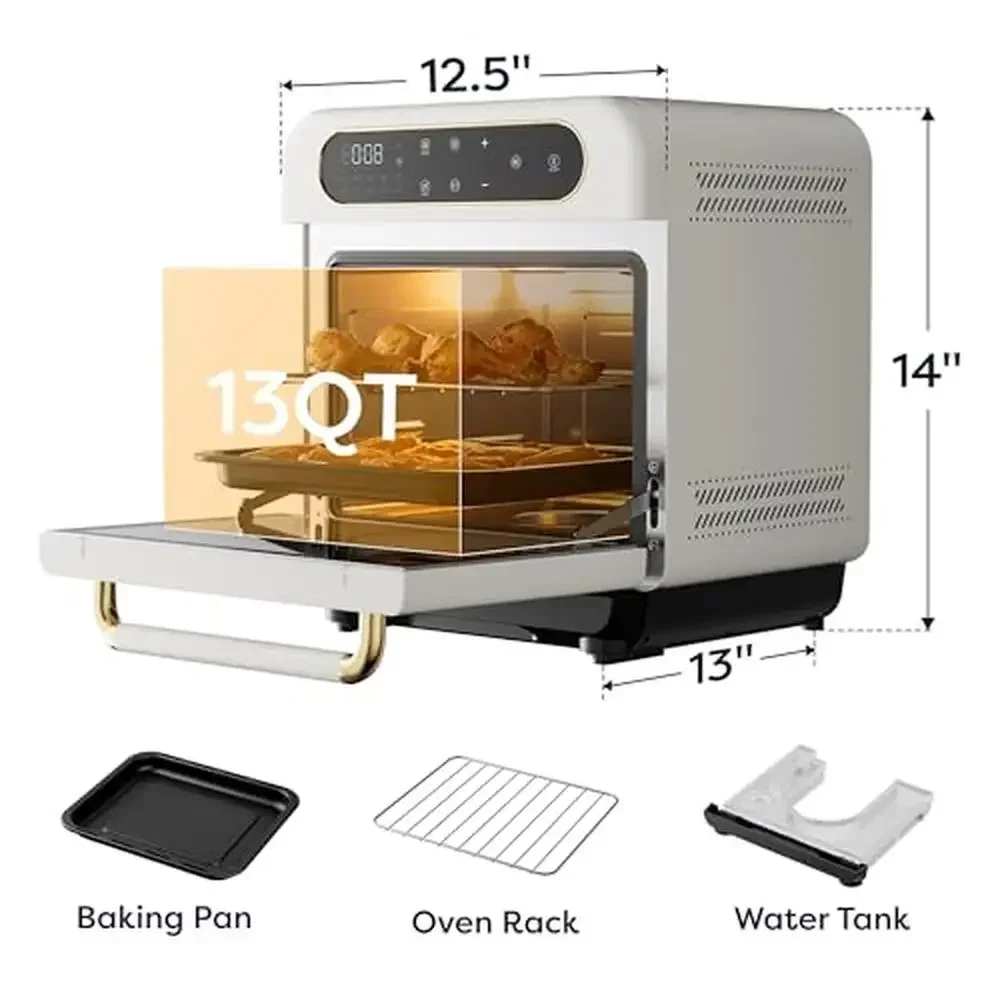 Multi-functional 8-in-1 Steam Oven Air Fryer Rapid Steam Bake Clean Dried Ferment 12L Mini Toaster Oven Healthy Cooking Space