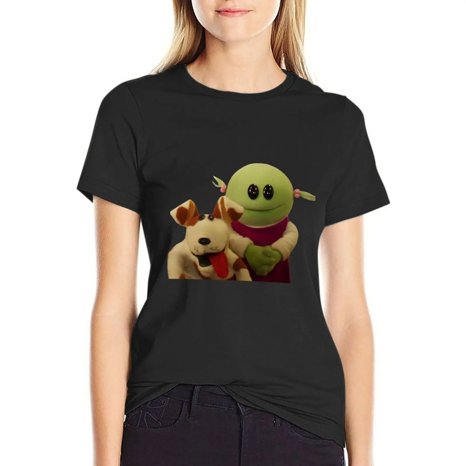 

Nanalan Mona and Russer T-Shirt graphics blanks blacks funny t shirts for Women
