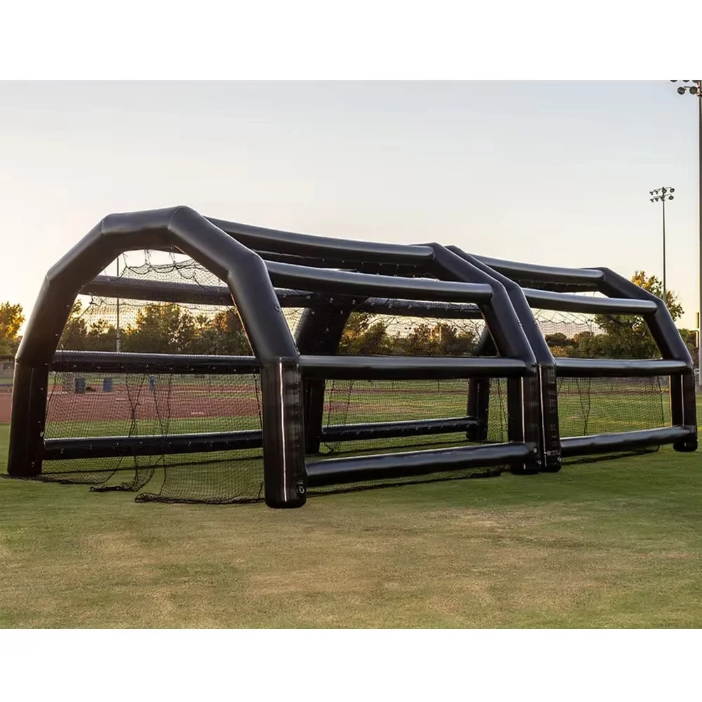 High Quality Custom Nylon and PVC Portable Inflatable Baseball Sport Court Baseball Batting Baseball Cage With Net