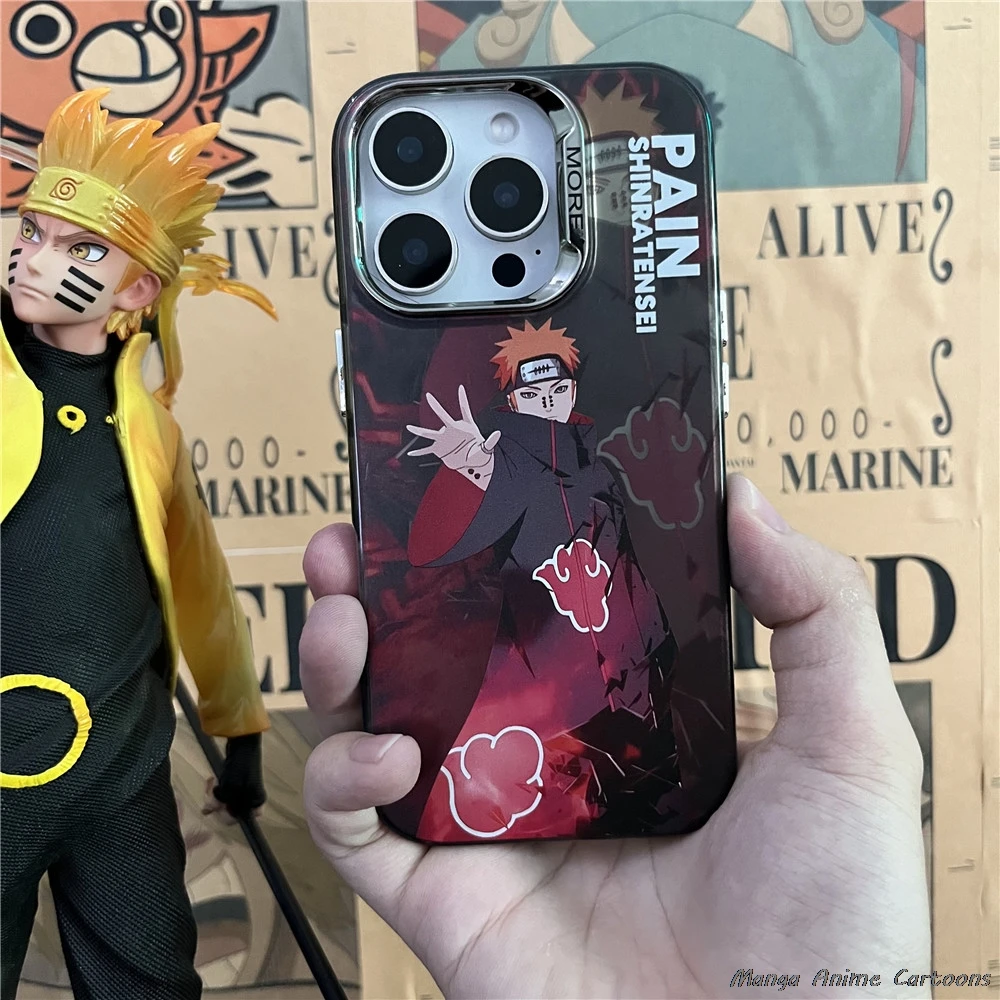 اليابان أنيمي ناروتو Akatsuki الألم جراب هاتف آيفون 12 13 14 15 16 برو ماكس 16pro 15pro 14pro ناروتو ياهيكو غطاء حالات #4