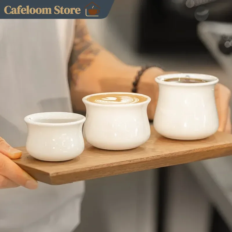 Timemore Trio Espresso Americano Latte Cup Set Ceramic Coffee Tasting Cups Espresso Shot Glasses Pour Over Milk Coffee Mugs - view 2