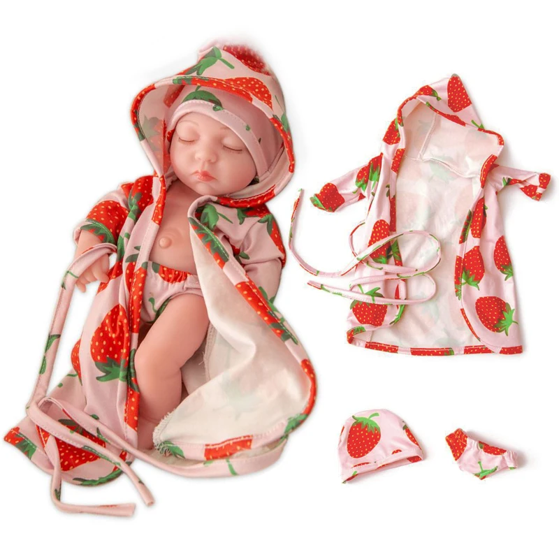 Mini 10 pollici/25 cm baby doll carino coccole morbido lavabile vestaglia pigiama realistico compagno di giochi simulazione bambola rinata migliori ragazze giocattolo regalo