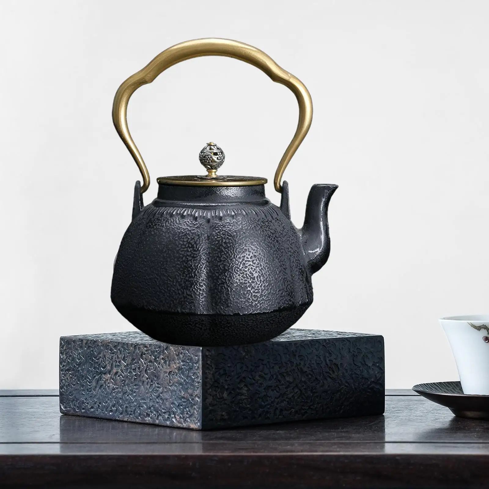 

Cast Iron Teapot Cast Iron Tea Kettle with Lid Loose Tea Pot Kungfu Teaware Cast Iron Kettle Iron Teapot for Tea House Picnic