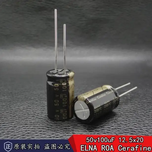 20pcs/lot Japanese original ELNA Cerafine ROA 50v 100uF imported audio capacitor copper pin 12.5x20mm free shipping