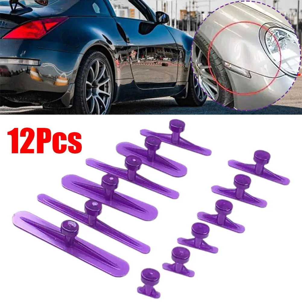 

New 12Pcs Glue Pulling Tabs Car Body Dent Removal Pulling Tabs Versatile Glue Hail Remover Tabs Pit Professional Sheet Meta F0D3