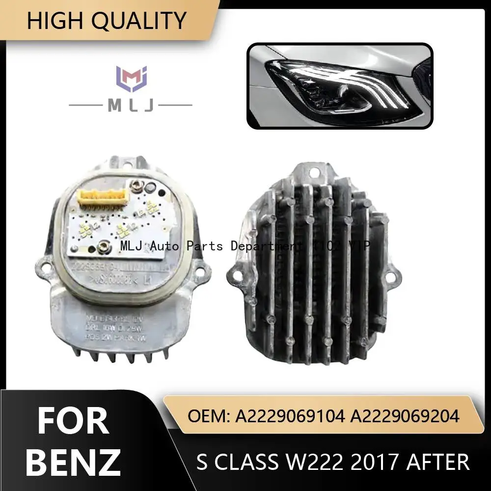

A2229069104 A2229069204 For Mercedes Benz S-Class W222 2017 After Headlight White Angel Eye DRL Module Car Light Accessories