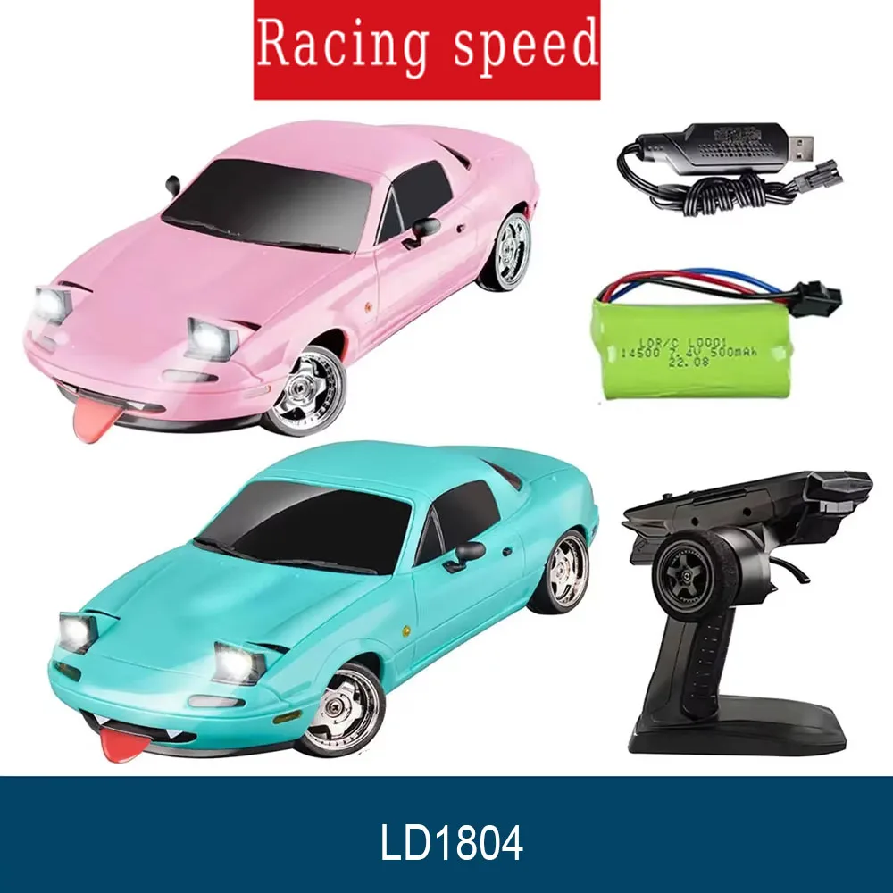 

LDRC 1/18 RC Drift Car LD1804 Mazda MX5 2.4GHz with ESP Gyro LED Lights Full Scale RC Toy Racing Cars For Kids Toy Gift