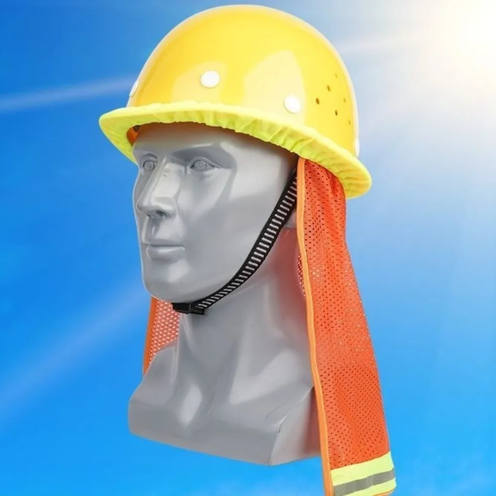 

With Reflective Stripe Safety Hat Cap Visor Breathable Neck Shield Construction Hard Hat Cover Sun-proof Sun Visor Curtain