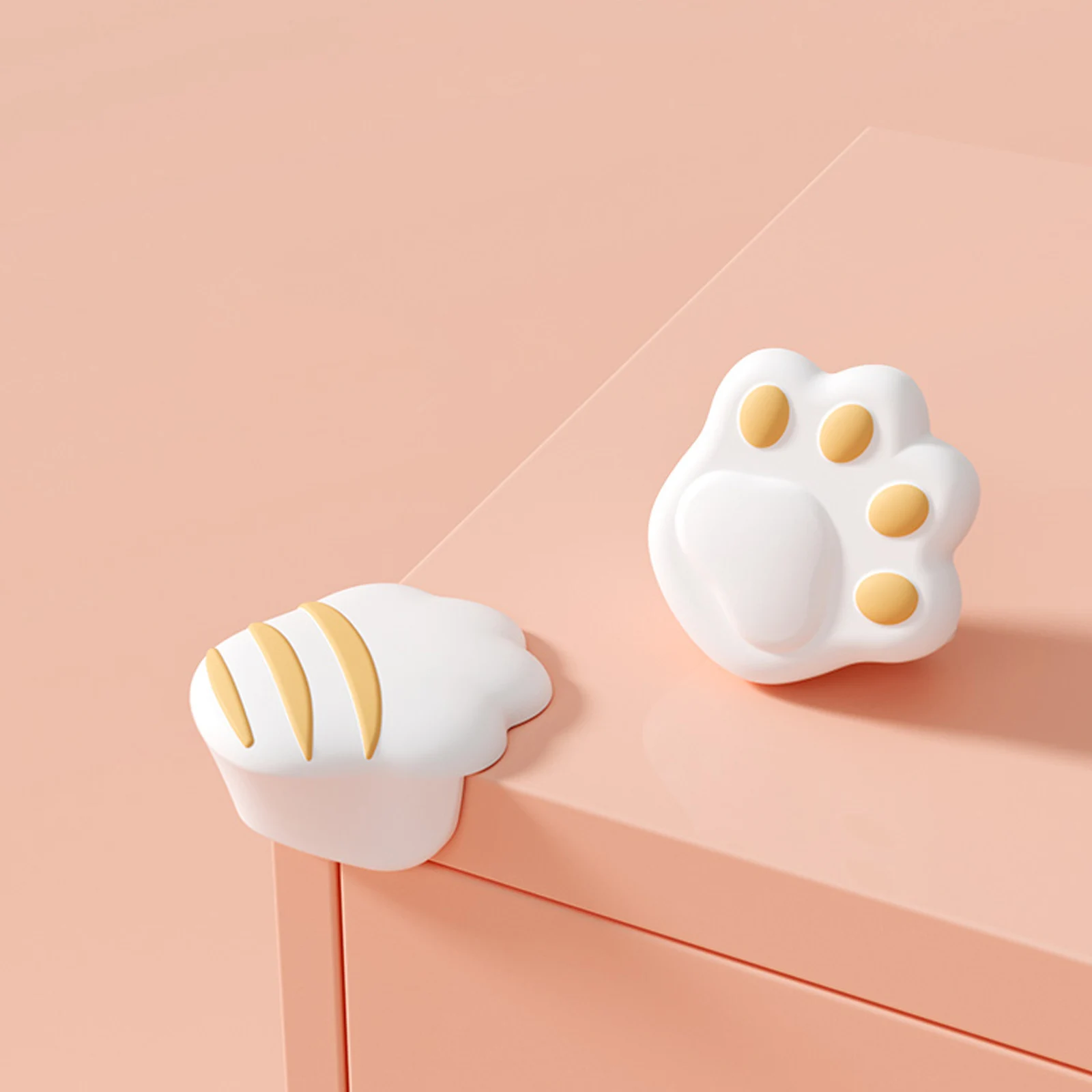 

4 pcs Silicone Baby Corner Protectors White Safety Guards For Furniture Table Anti Home Cushion Cover Protector