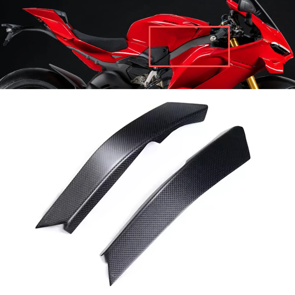 

For DUCATI Panigale V4 V4S 2025 100% Carbon Fiber Motorcycle Frame Covers Tank Side Panels Fairing Kit Modified Part Accessories
