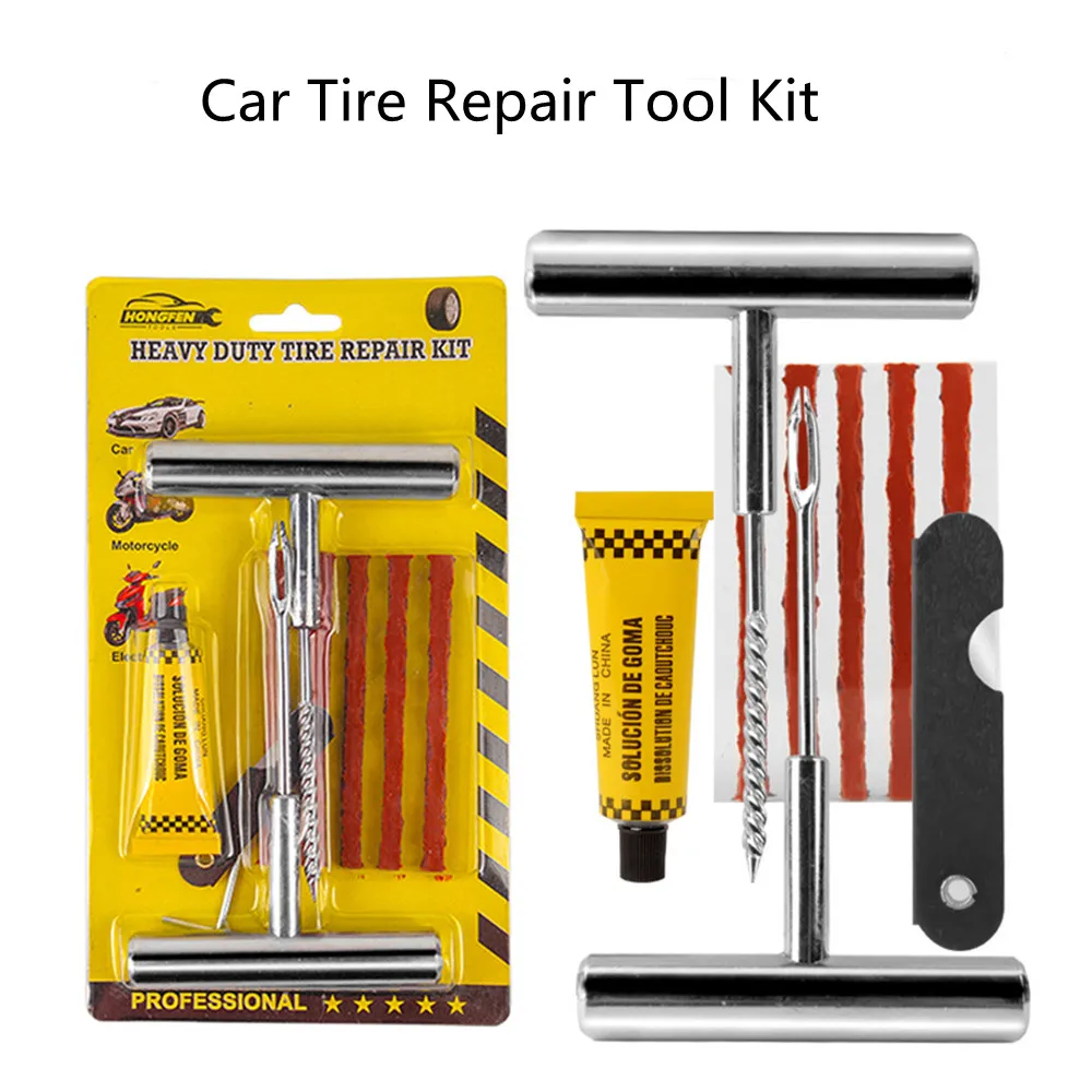 

Car Emergency Tire Repair Kit Car Metal Drill 6 Piece Motorcycle Tire Repair Car Tire Repair Tool